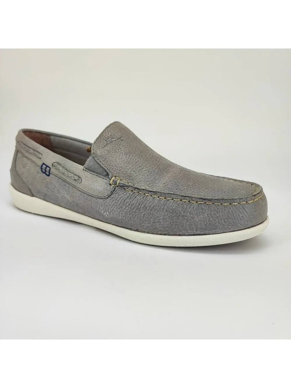 Tommy Bahama Thackary Men's Size 9 US Boat Shoes Leather Grey TB9M00205-119